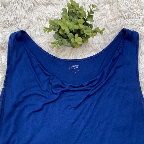 Loft Drape Neck Tank 💗 Royal Blue - Picture 7 of 11
